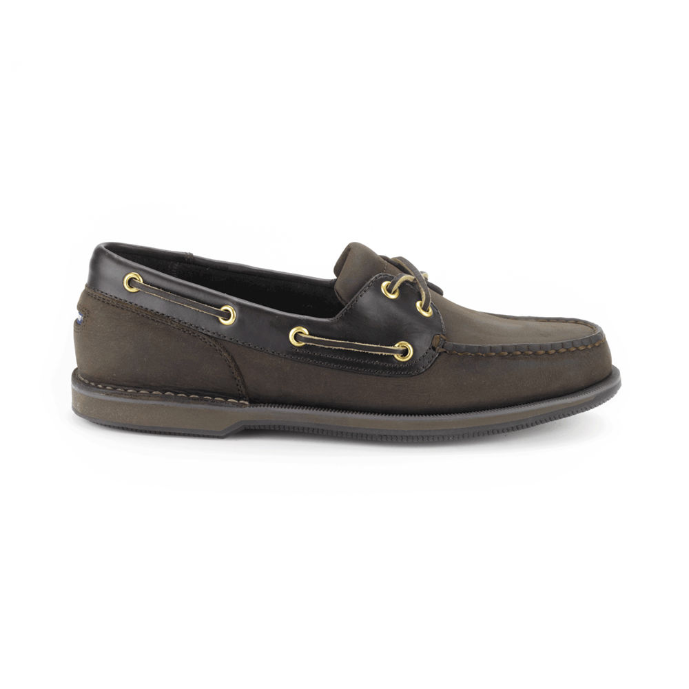 Rockport Mens Perth - Boat Shoes Dark Brown - TNQ038541